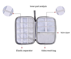 Multi-function Travel Storage Bags Waterproof Zipper Data Arrange Bag