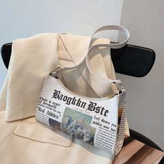 Women French Shoulder Bags PU Leather Underarm Bags