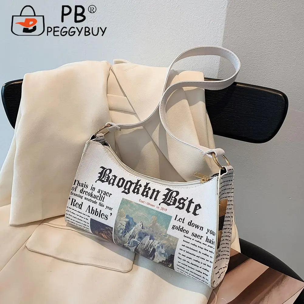 French Leather Shoulder Bag Single Strap Zipper Women's Underarm Bags