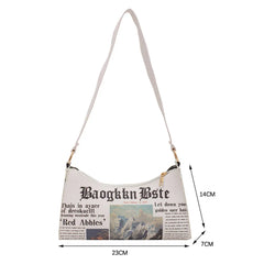 French Leather Shoulder Bag Single Strap Zipper Women's Underarm Bags