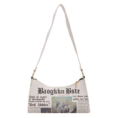 Women French Shoulder Bags PU Leather Underarm Bags