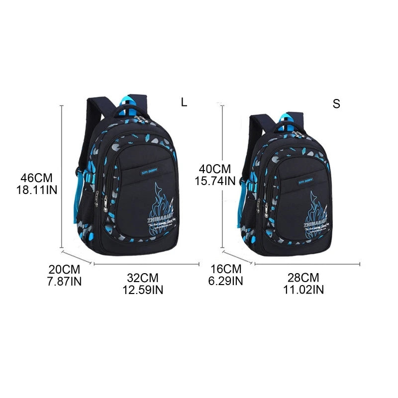 Portable Nylon Backpack Large Capacity Schoolbag Rucksack Bookbags Daypack