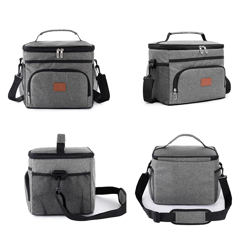 Waterproof Portable Office Lunch Bag Insulated Thermal Tote Cooler Handbag