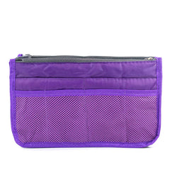 Portable Organizer Insert Bag Women Nylon Travel Insert Double Zipper Handbag