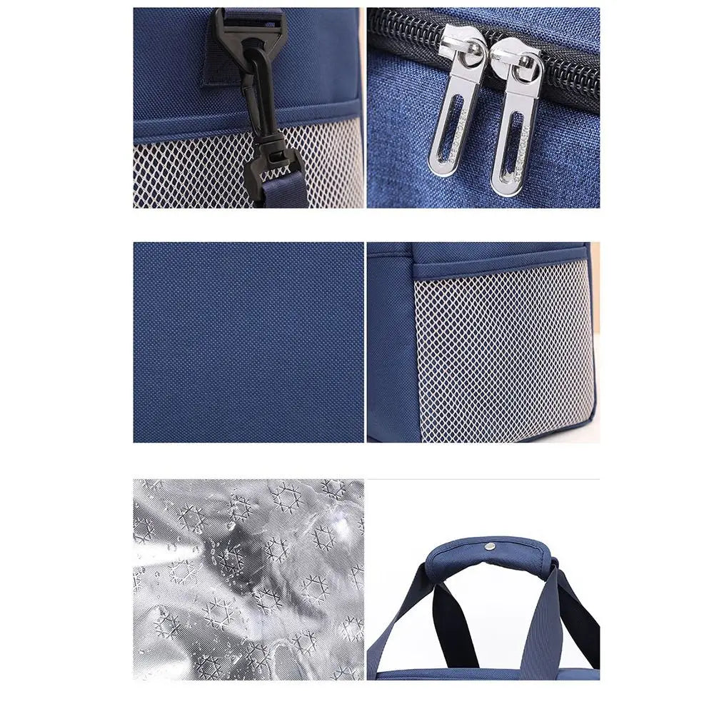 Portable Picnic Travel Kid Insulated Thermal Bag Lunch Box Breakfast Organizer