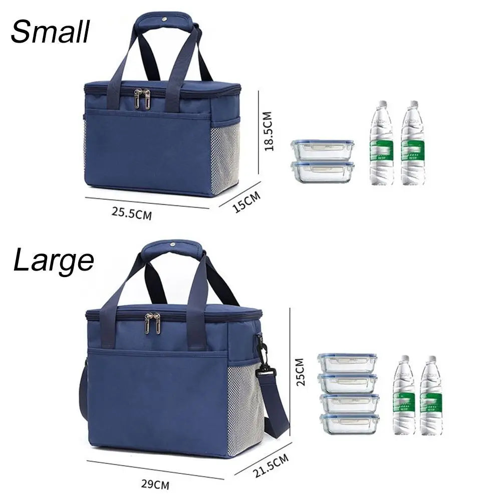 Portable Picnic Travel Kid Insulated Thermal Bag Lunch Box Breakfast Organizer