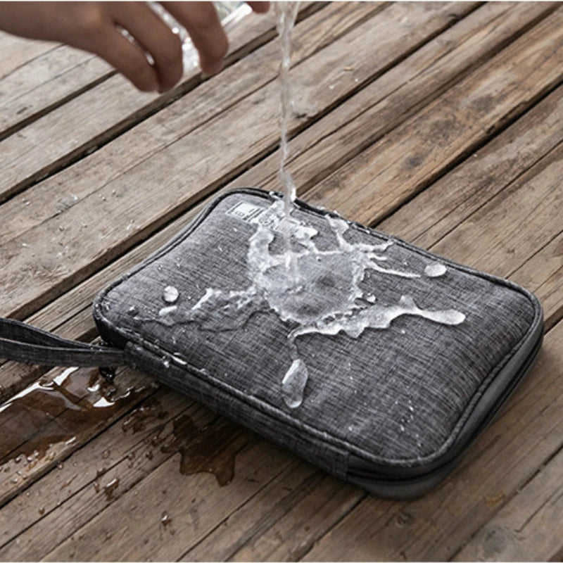 Portable Power Bank Bag Cables Earphone Wire Organizer