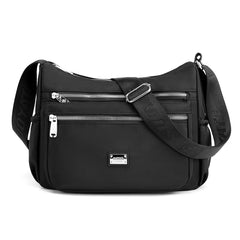 Women's Waterproof Nylon Crossbody Bag Soft Zipper Purses Multi-pocket Sac