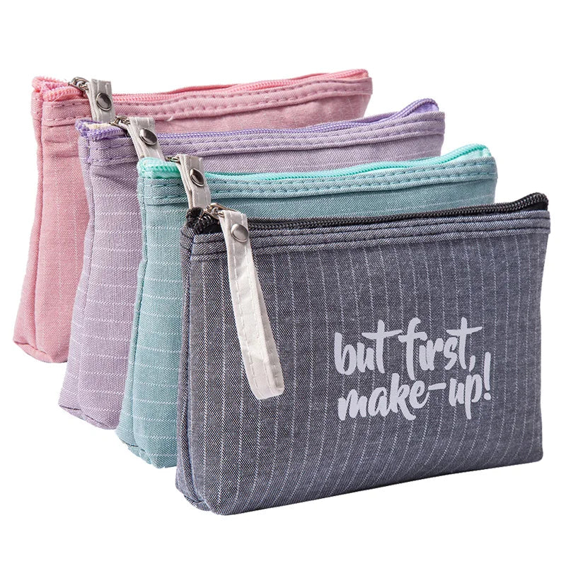 Small Cosmetic Bag Women Travel Wash Organizer Makeup Coin Card Phone Pouch