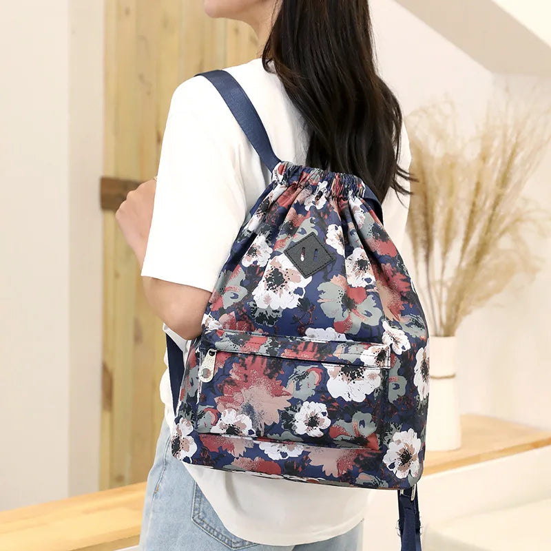 Large Capacity Drawstring Sports Bag Waterproof Backpack
