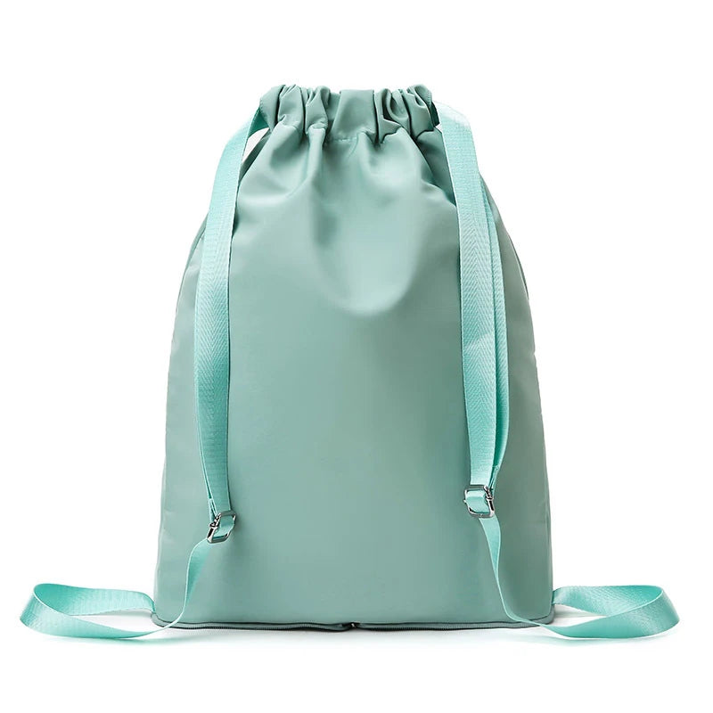 Large Capacity Drawstring Belt Riding Backpack Gym Fitness Bag