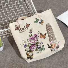 Thick Rope Linen Shoulder Bag High Capacity Summer Travel Beach Shopping Bag