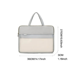 Portable Translucent Briefcase High Capacity File Organize Handbag