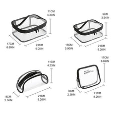Transparent PVC Travel Cosmetic Bag Toiletry Zip Organizer