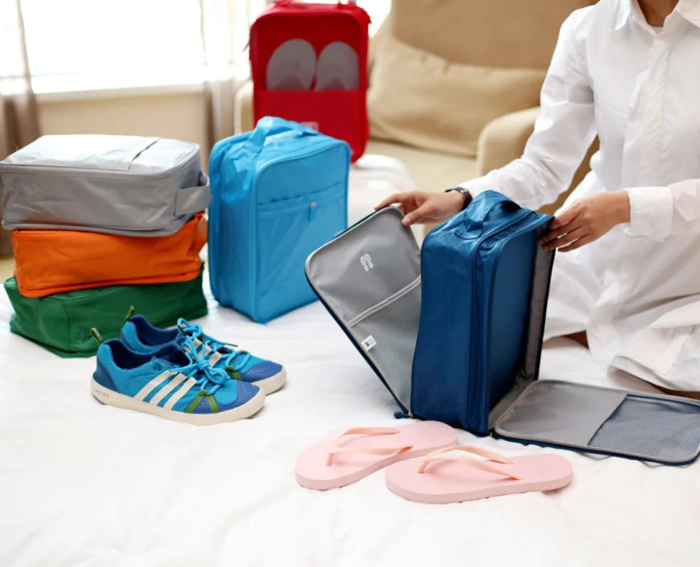 Ultra-Light Waterproof Nylon Shoes Storage Bag Travel Organizer Pouch