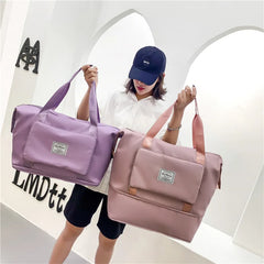 Large Capacity Pink Duffel Bag for Travel and Fitness