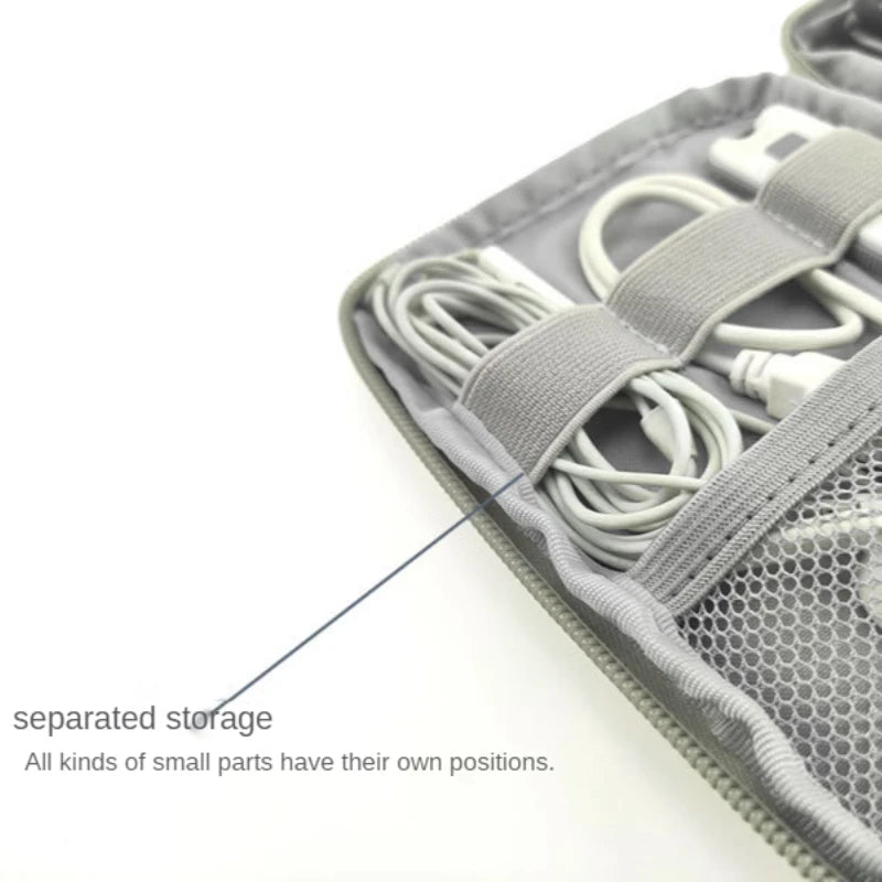 Portable Travel Kit Small Bag Mobile Phone Case Digital Gadget USB Data Cable