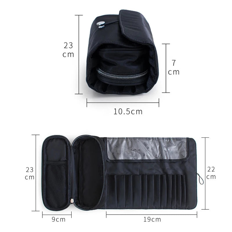 Portable Travel Makeup Brush Storage Bag Waterproof Cosmetic Case Organizer