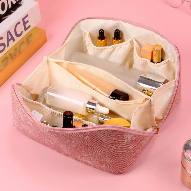 Portable Travel Toiletry Makeup Bag Large Capacity Cosmetic Organizer