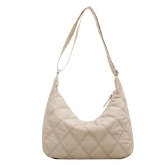 Portable Women Nylon Cotton Padded Shoulder Crossbody Bag