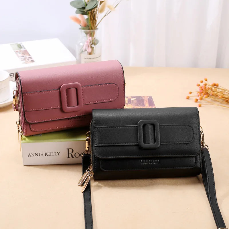 Women Shoulder Bag Soft Leather Messenger Purse Ladies Wallet
