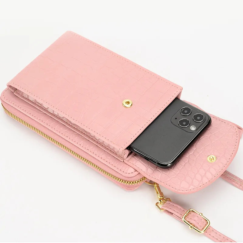 Portable Women Shoulder Bags Mobile Phone Small Objects Storage Pouch Travel