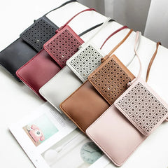 Women Shoulder Bag Cross Body Mobile Phone Touch Screen Window Mini Purse