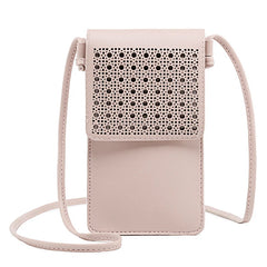 Women Shoulder Bag Cross Body Mobile Phone Touch Screen Window Mini Purse