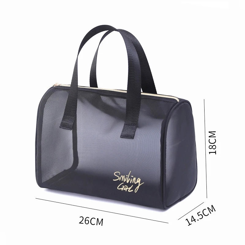 Portable Women Travel Toiletry Bag Makeup Storage Case Zipper Cosmetic Pouch