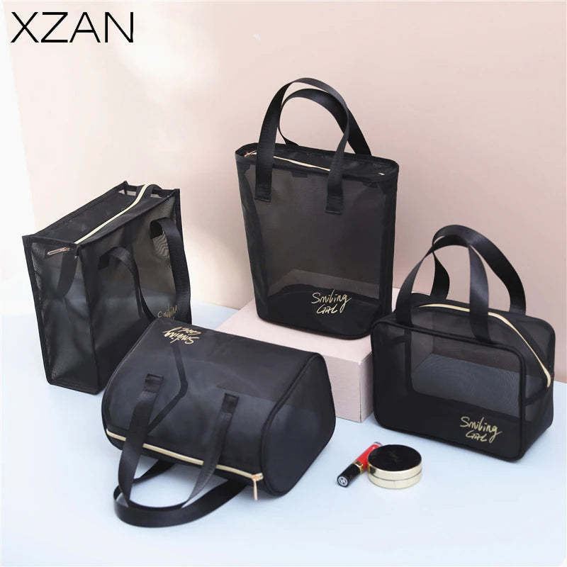 Portable Women Travel Toiletry Bag Makeup Storage Case Zipper Cosmetic Pouch
