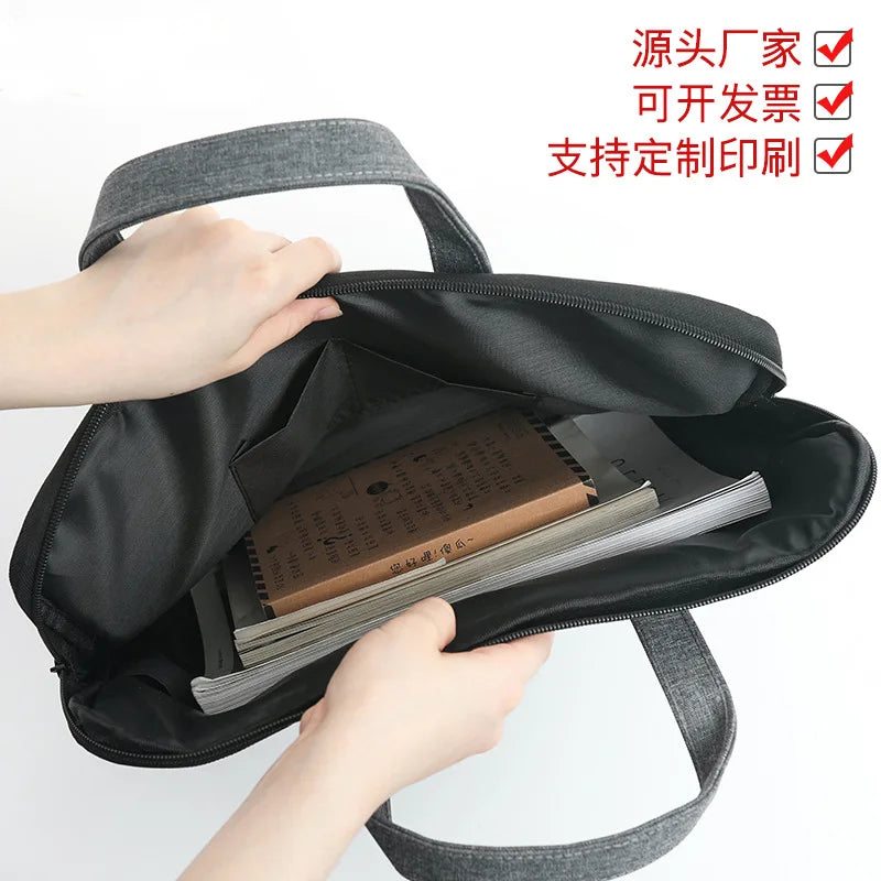 Waterproof Canvas Computer Bag for Men's Business Meetings