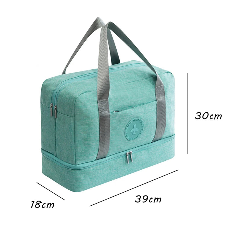 Portable Storage Bag Double-Layer Separation Shoe Waterproof Travel Bag