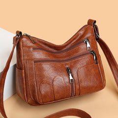 Girls Sheepskin Grain Cross School Bags Purses Women Messenger Bag