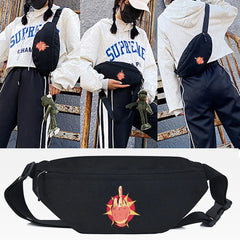 Power Palm Print Waist Bag Sport Chest Bag Running Waist Bag