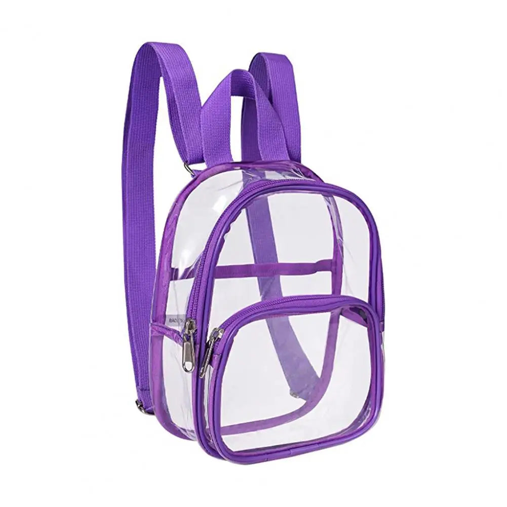 Transparent Student Backpack Large Capacity PVC Sports Backpack