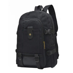 Practical Travel Backpack Portable Solid Rucksack Canvas Laptop Bag