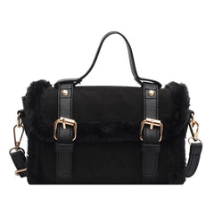 Autumn Winter Lamb Plush Cross Body Bag Women Bag