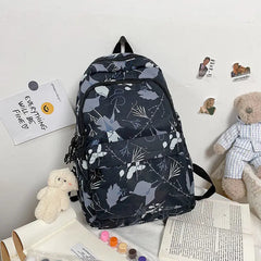 Preppy Printing Backpack Women High Student School Bag for Teenage Girls