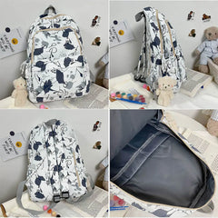 Preppy Printing Backpack Women High Student School Bag for Teenage Girls