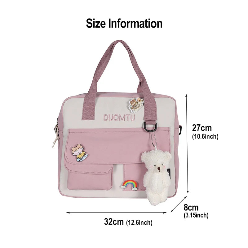 Preppy Female Backpacks Waterproof Candy Colors Teenage Girl Travel Rucksack