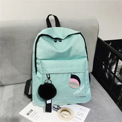 Preppy Style Pendant School Bags Teenage Girl Travel Backpack Women