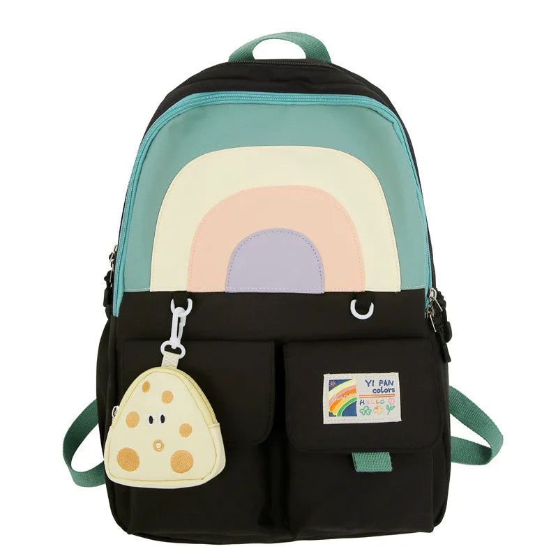 Preppy Style Waterproof School Bags for Girls Backpacks Women Travel Bags