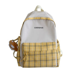 Preppy Style Waterproof Nylon Backpack for Teenage Girls
