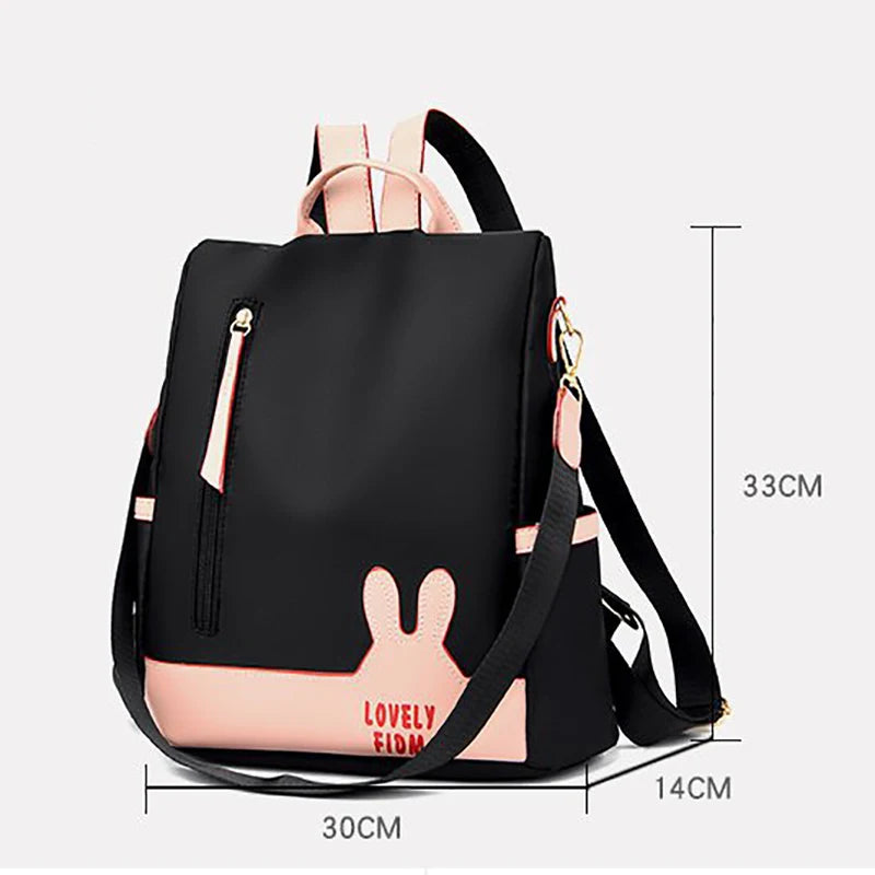 Preppy Style Women Backpacks Oxford ShoulderBags Bunny mochila