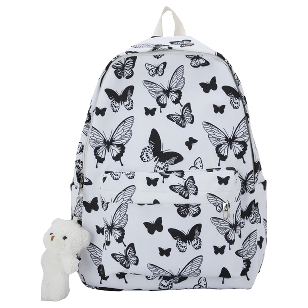 Preppy Style Women Printing Backpack Handbags Oxford Cloth