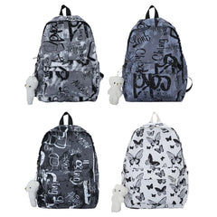 Preppy Style Women Printing Backpack Handbags Oxford Cloth
