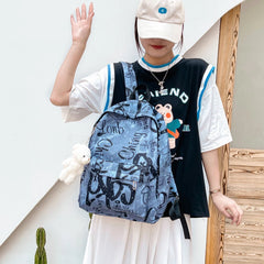 Preppy Style Women Printing Backpack Handbags Oxford Cloth