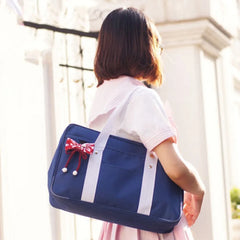 Preppy Style Waterproof Oxford Shoulder Bag