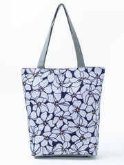 Floral Print Casual Tote Bag Large Capacity Shoulder Bags Lady Shopping Bag