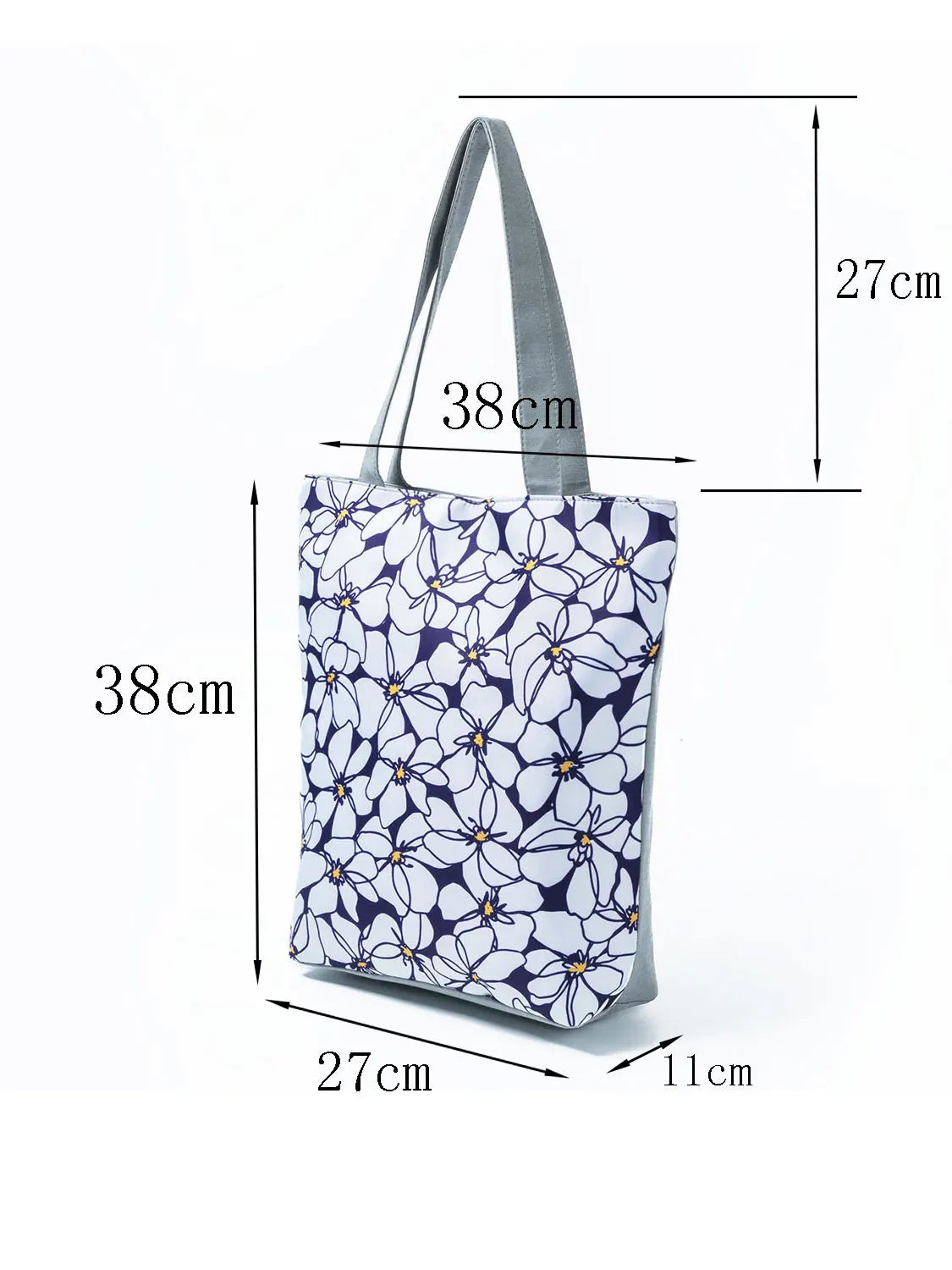 Floral Print Casual Tote Bag Large Capacity Shoulder Bags Lady Shopping Bag